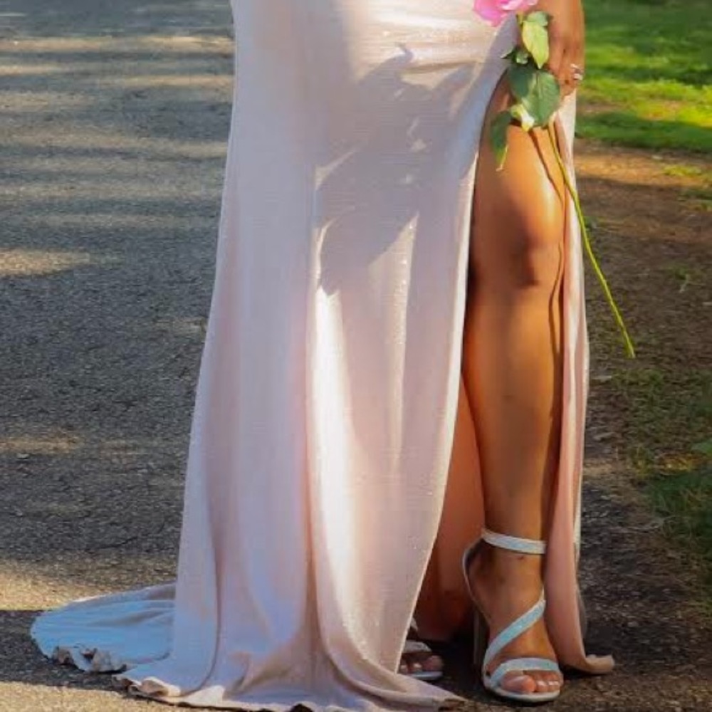 Silver Strappy Heel